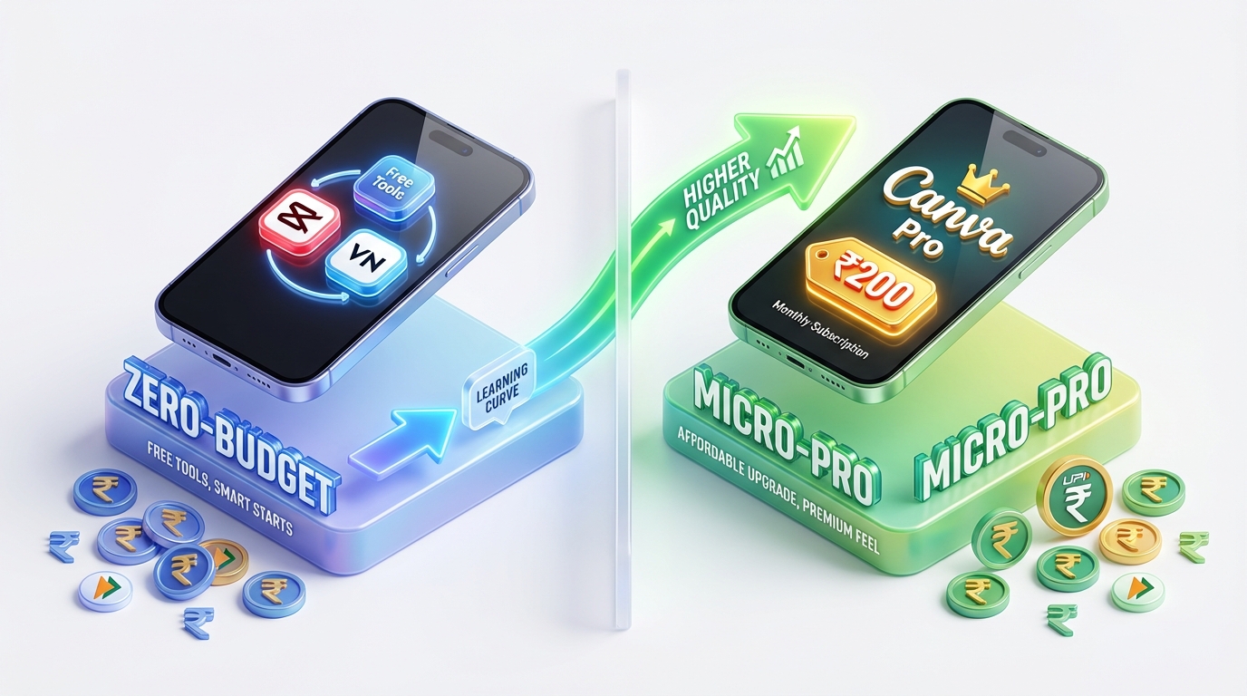 Budget workflows for faceless video content - illustration