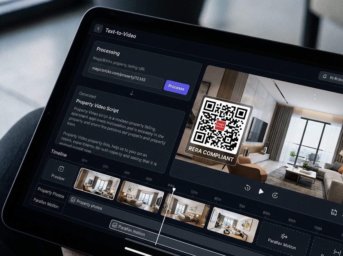 Example of multilingual AI avatar video variants for Indian real estate