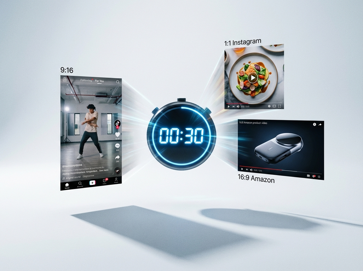 Dashboard showing URL-to-video AI generator creating product videos