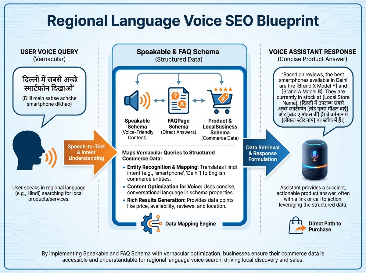 Vernacular voice commerce landscape in India (diagram)