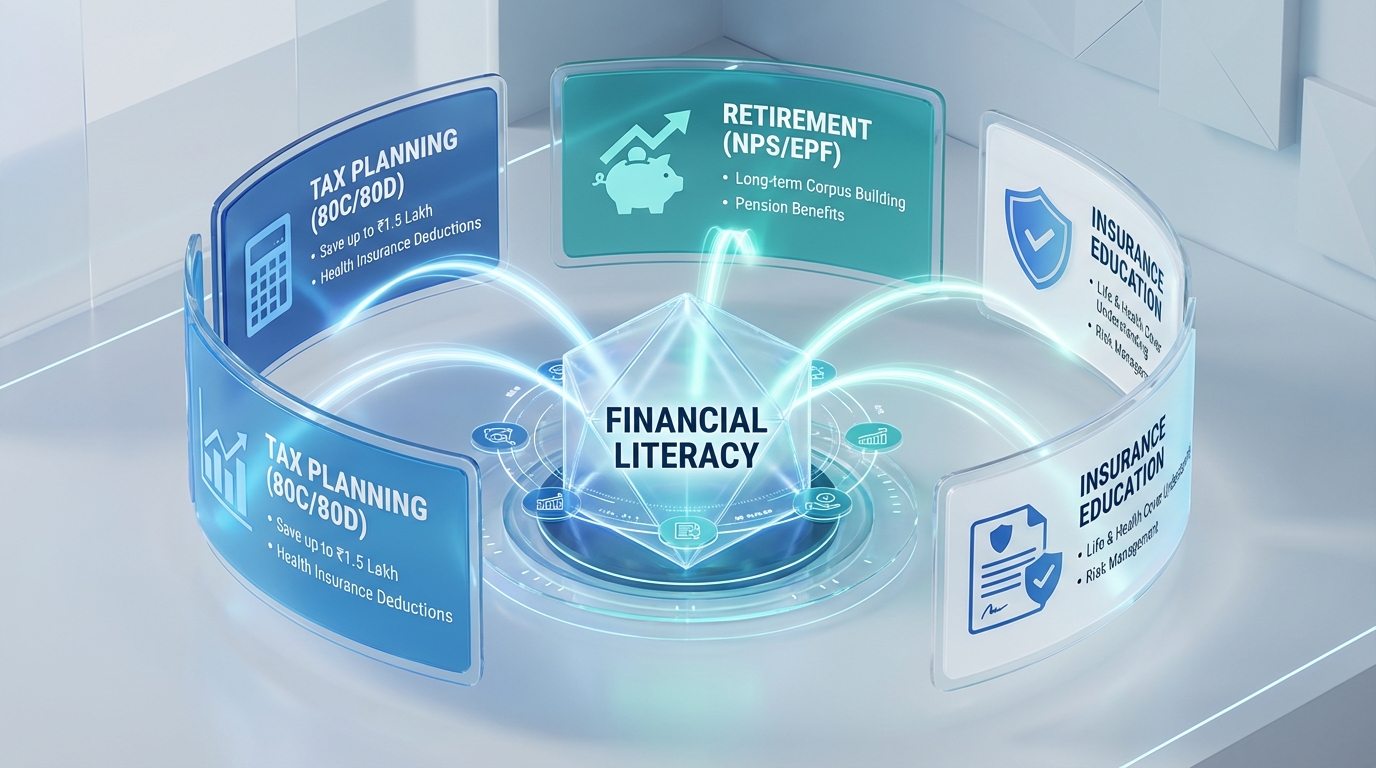 Illustration of financial wellness video campaign architecture for enterprises