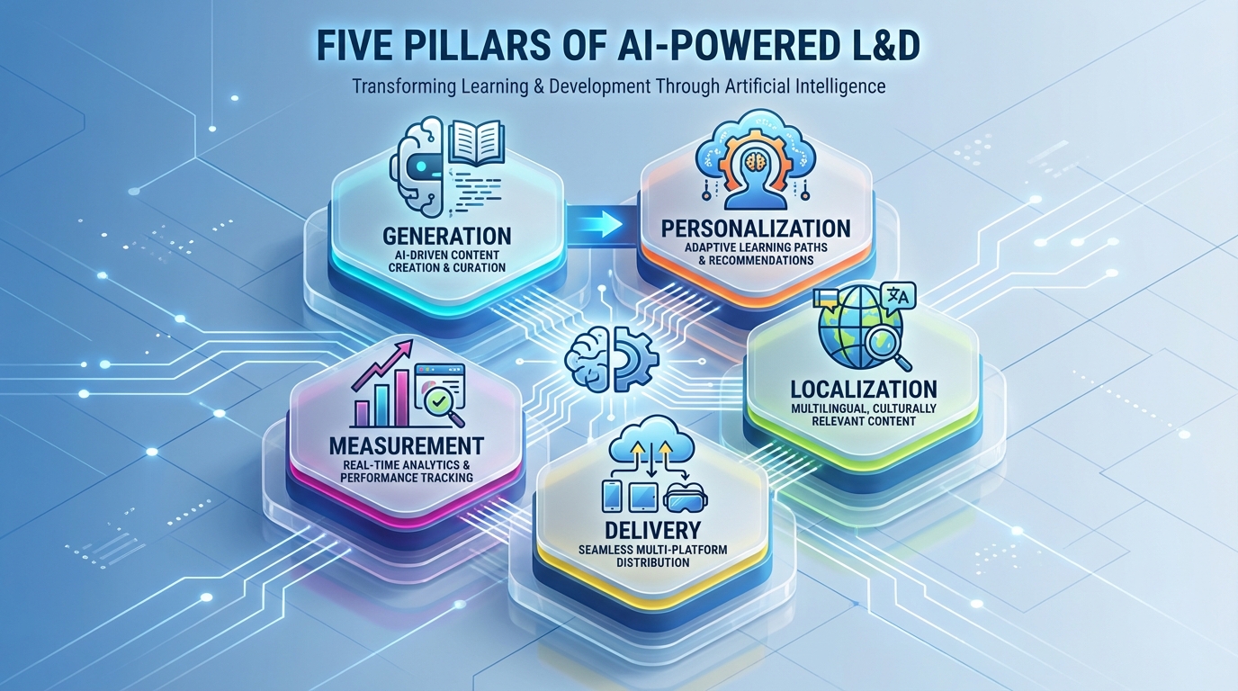 Automated employee onboarding video workflow illustration