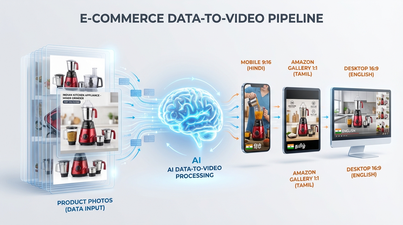 AI video automation for Indian marketplaces illustration