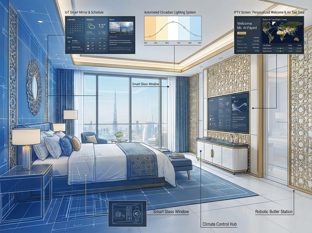 Digital concierge workflow and WhatsApp-based guest journey in UAE hospitality