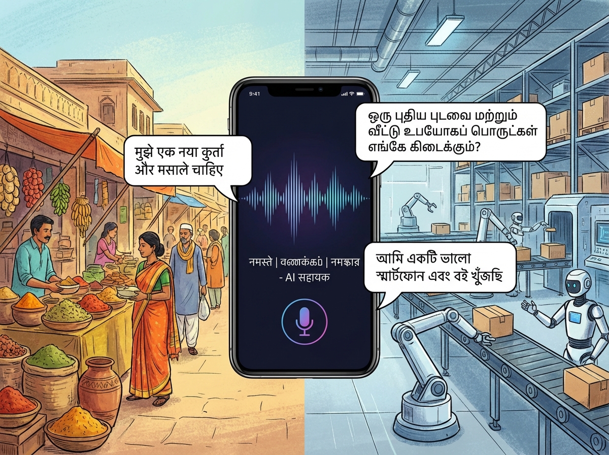 Smart speaker integration and voice checkout illustration