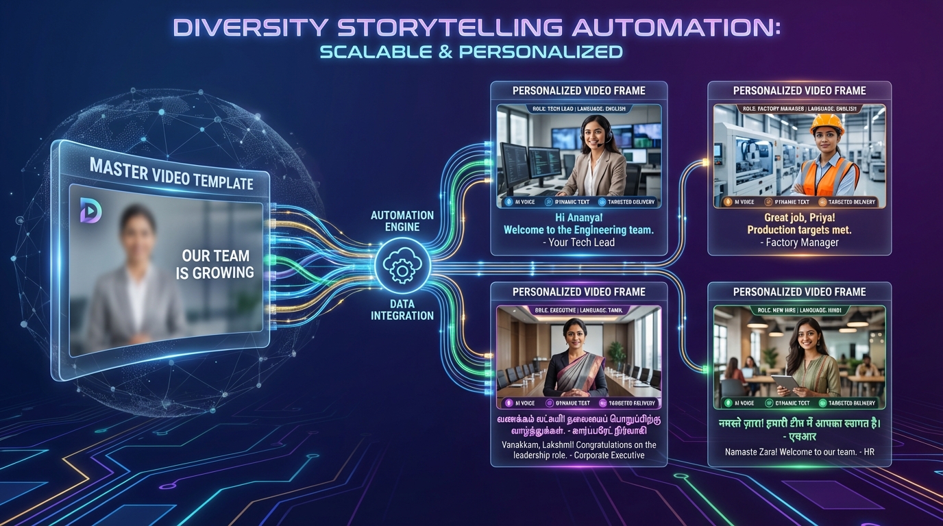 Workplace equality and DEI video initiative illustration