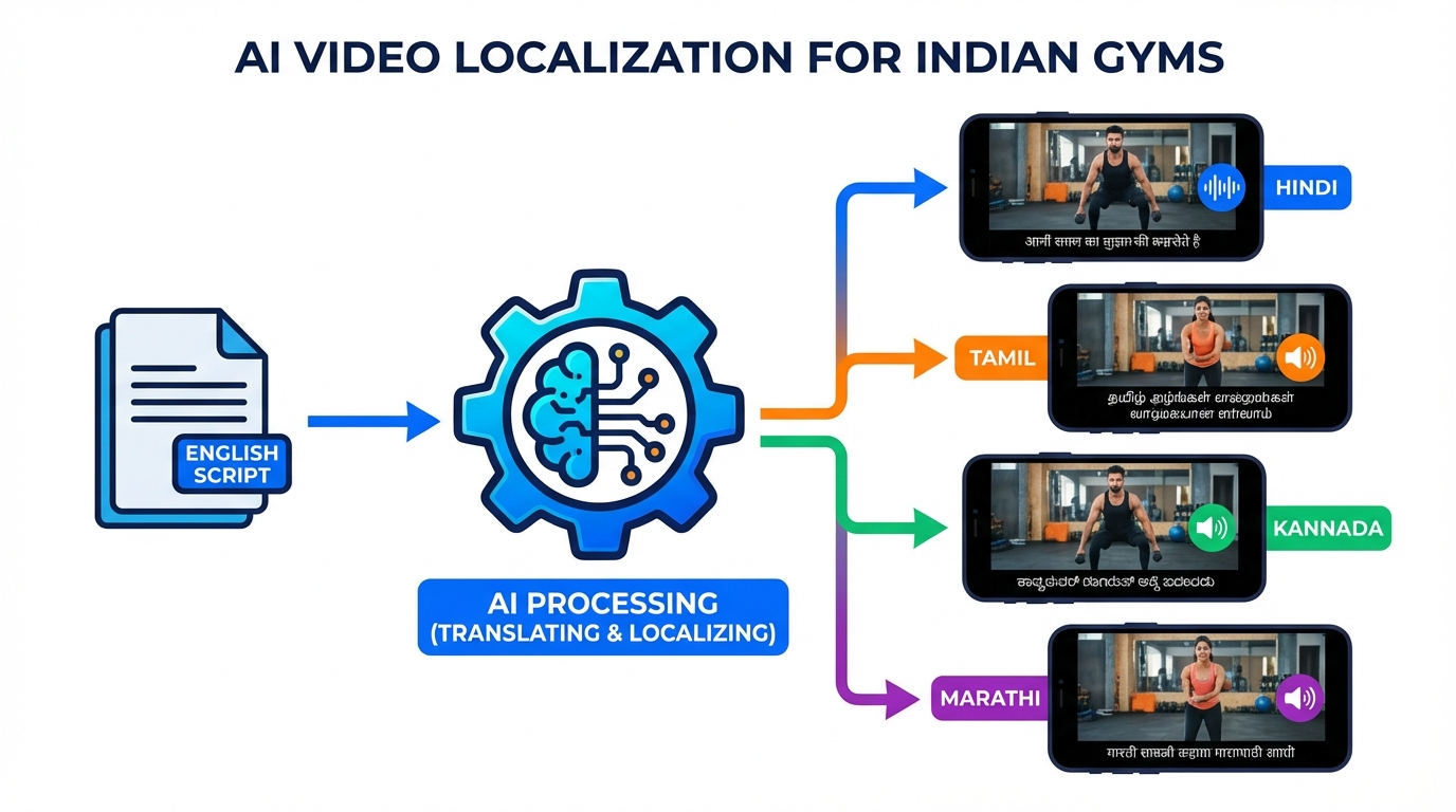 ROI comparison chart for AI vs traditional gym video production