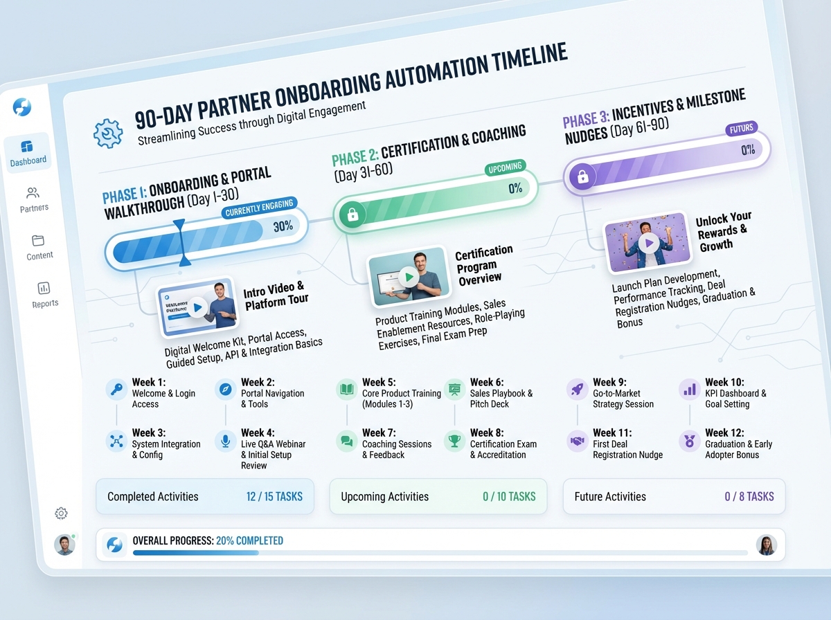 Partnership ROI visualization with dynamic metrics overlays in video