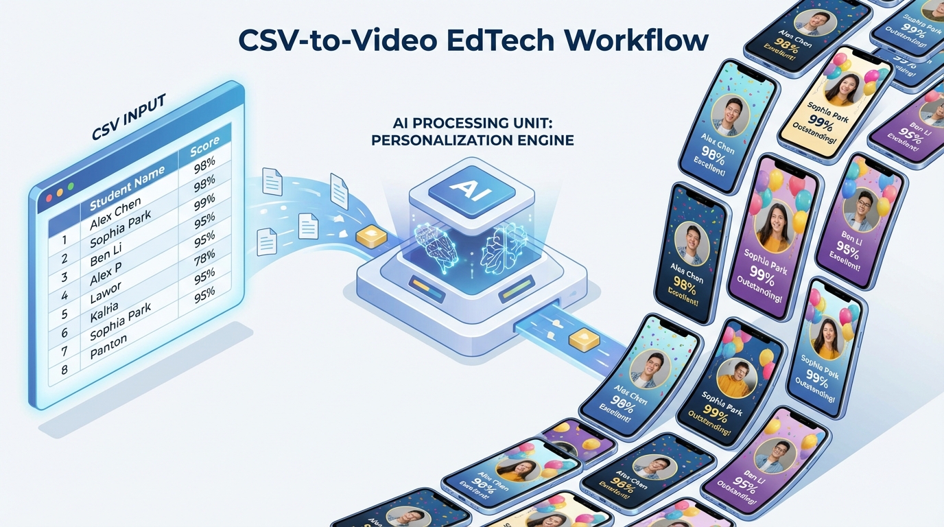 Example of AI-powered topper interview video workflow
