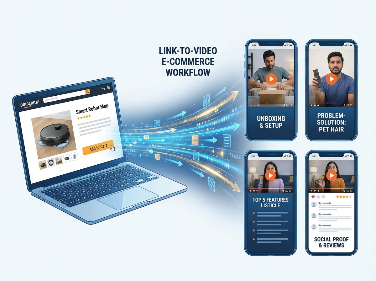 Illustration of creative pod workflow for AI UGC ad variations