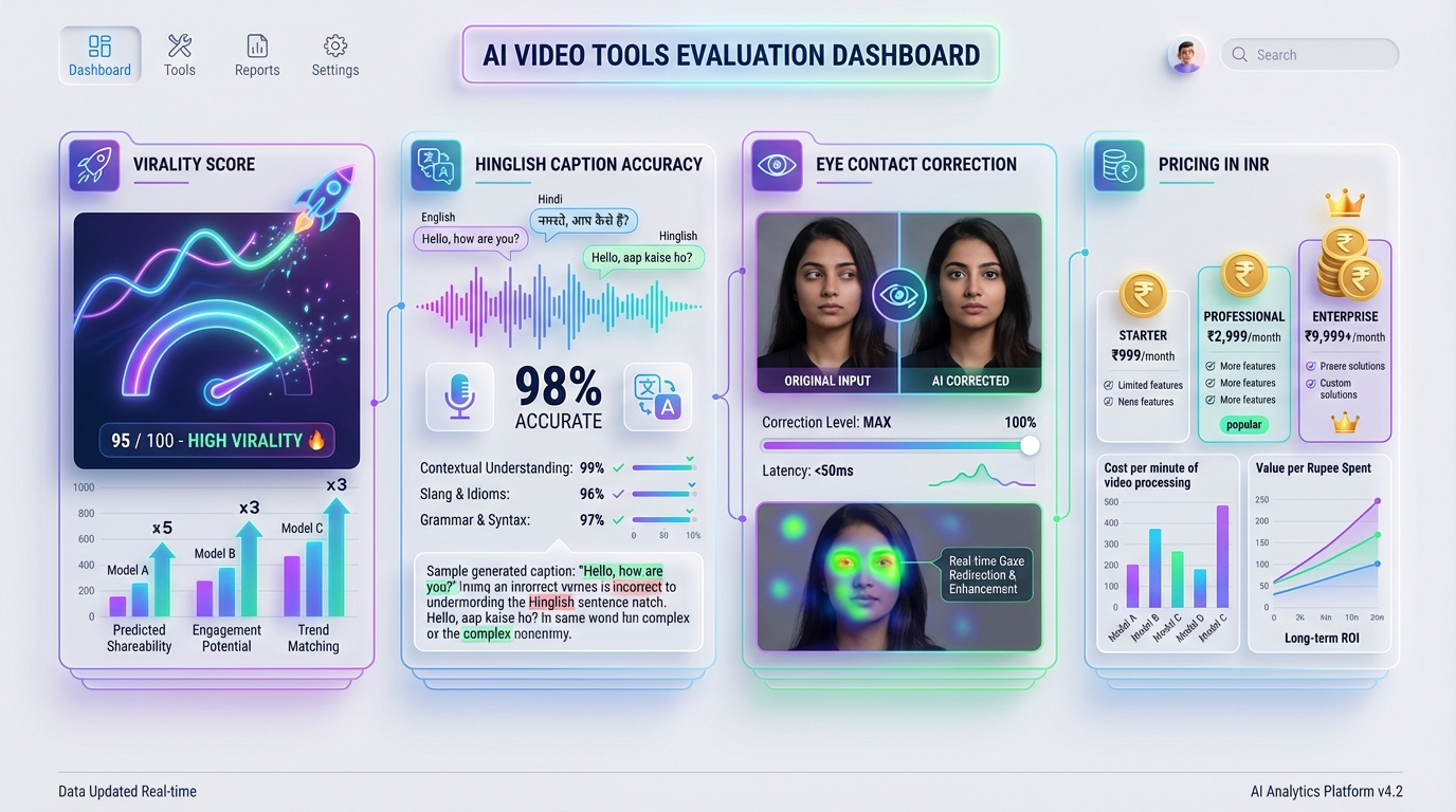 AI video clipping tools comparison chart
