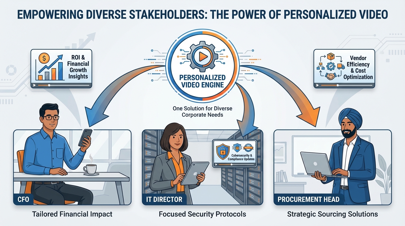 Workflow of B2B video personalization across the enterprise buyer journey