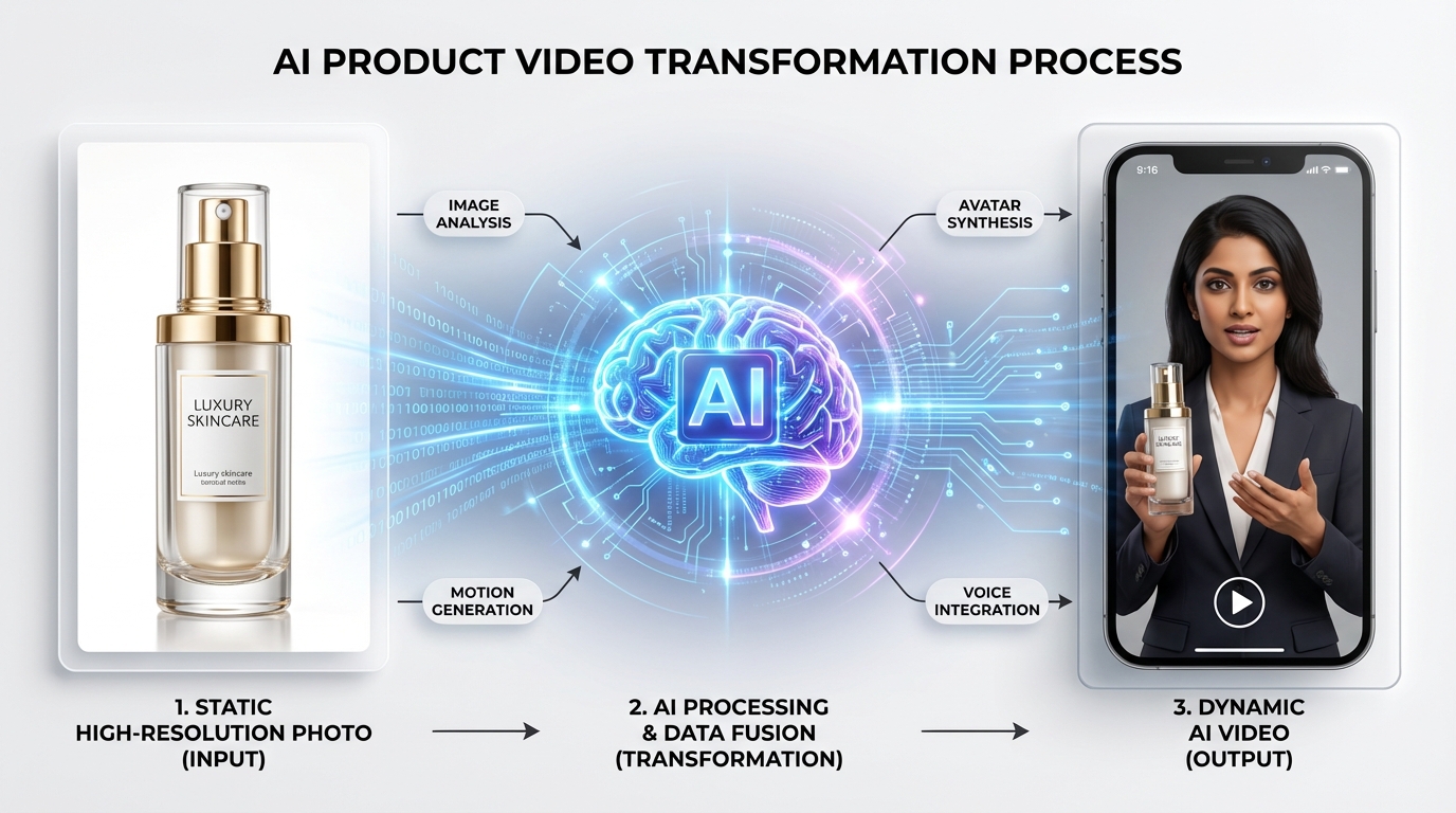 Pollo AI product avatar workflow interface example