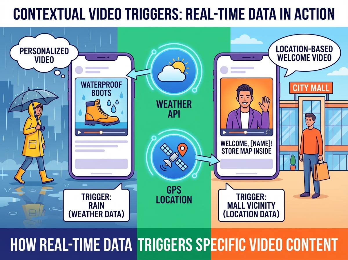 Personalized video marketing workflow illustration