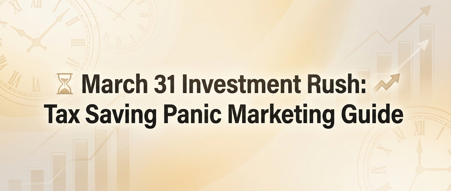 March 31 Investment Rush: Tax Saving Panic Marketing Guide