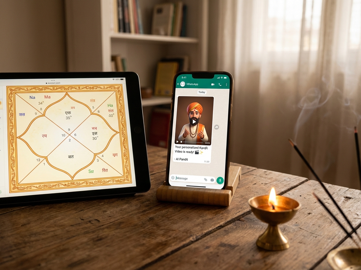 AI avatar pandit illustration