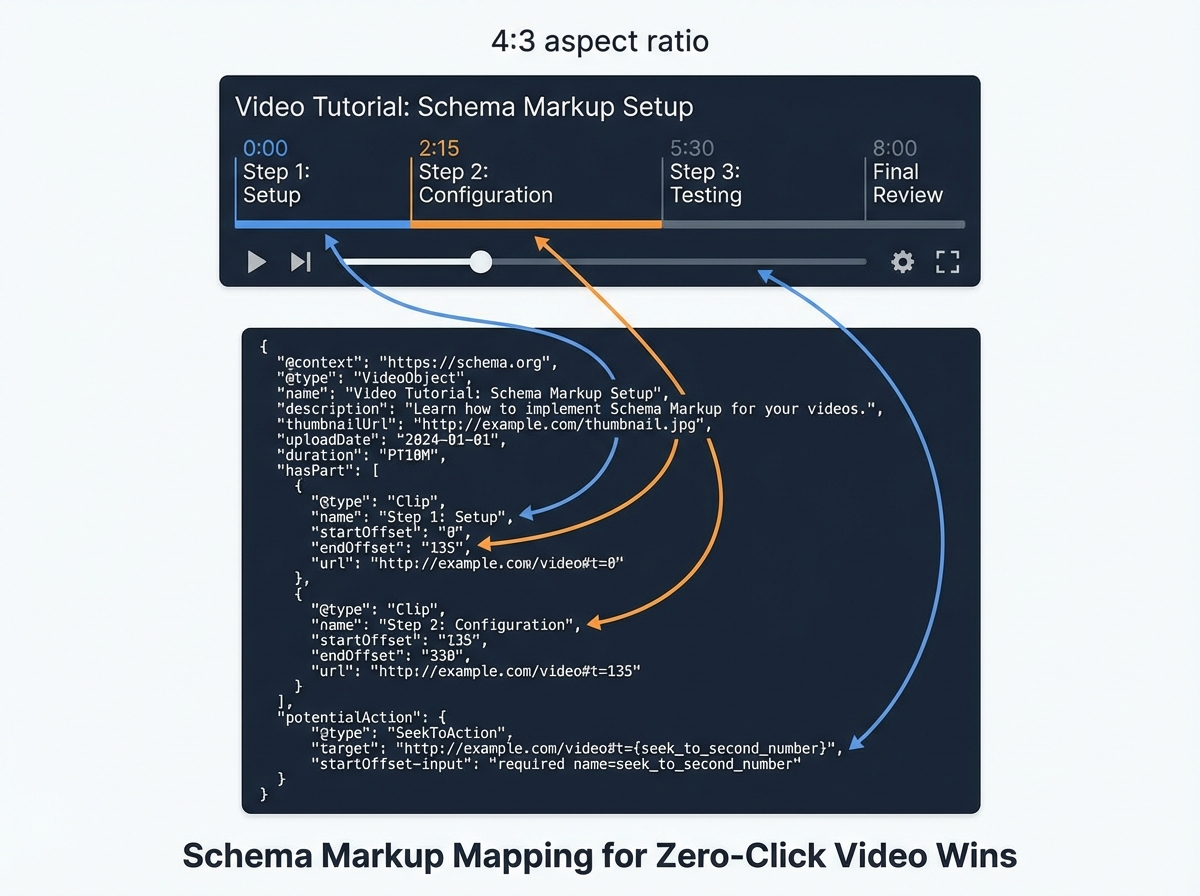 Enterprise-scale AEO video production workflow illustration