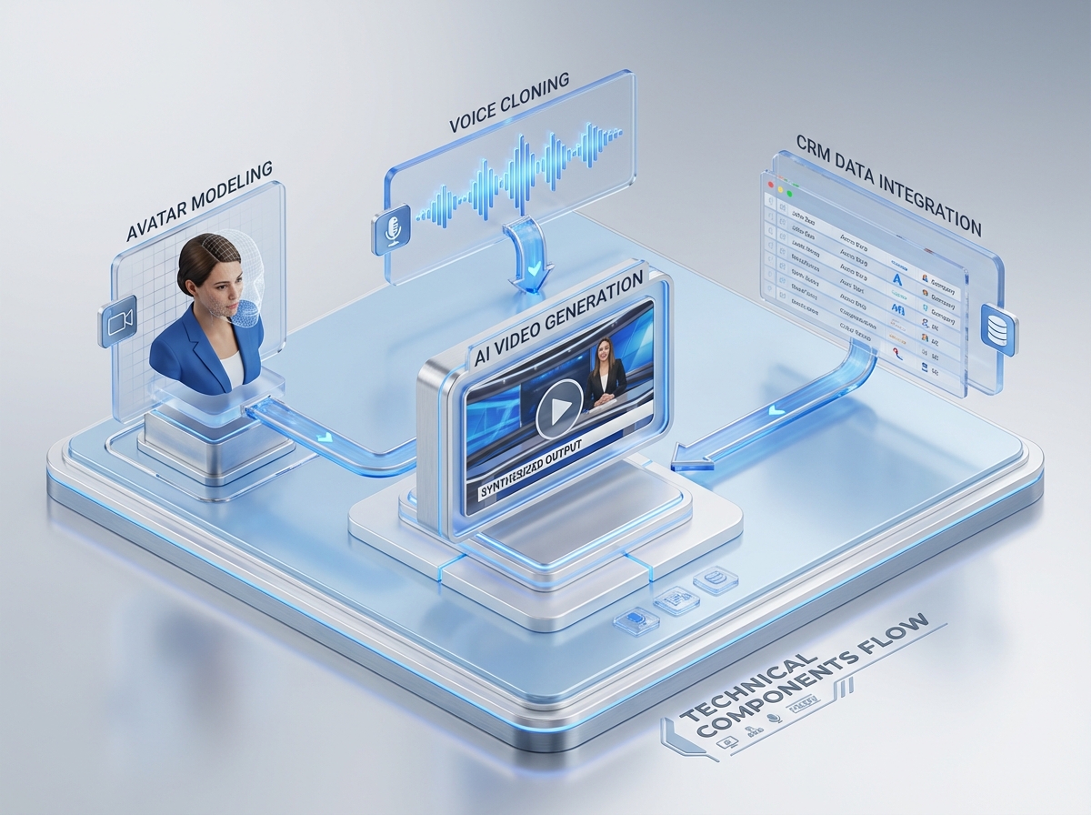 Multichannel automated sales video campaigns and 14-day cadence diagram
