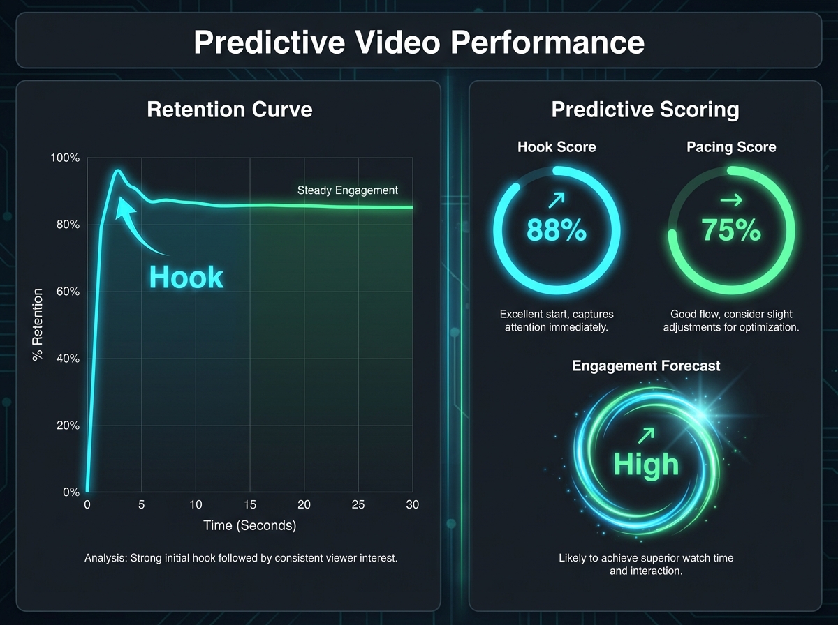 Example of AI video analytics attention heatmap over a video timeline