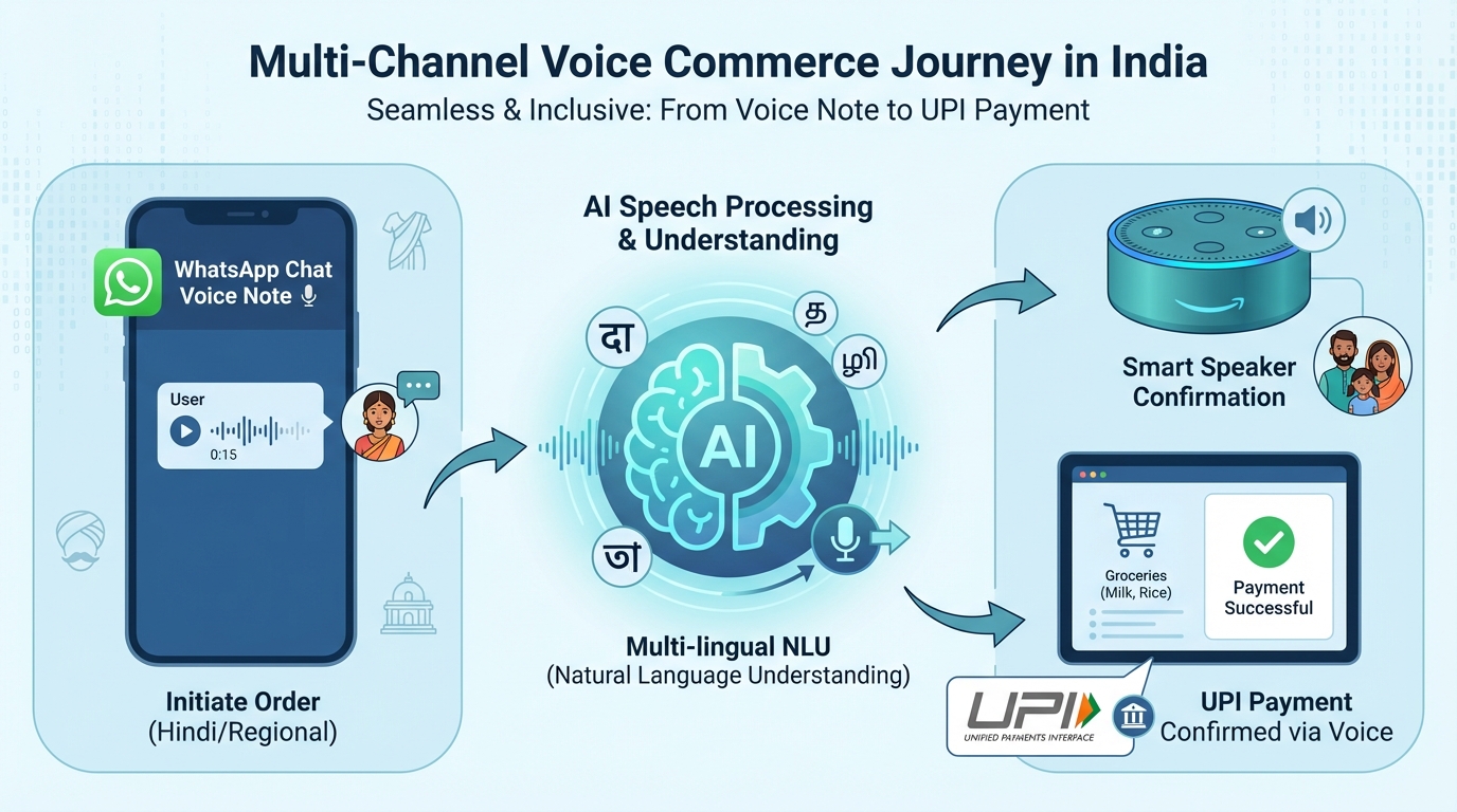 Regional voice commerce illustration