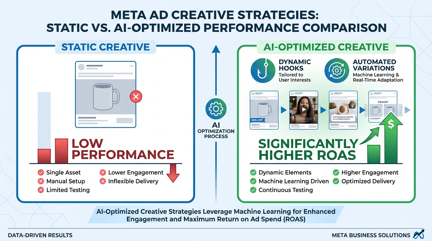 Illustration of AI-powered video iteration testing for ads