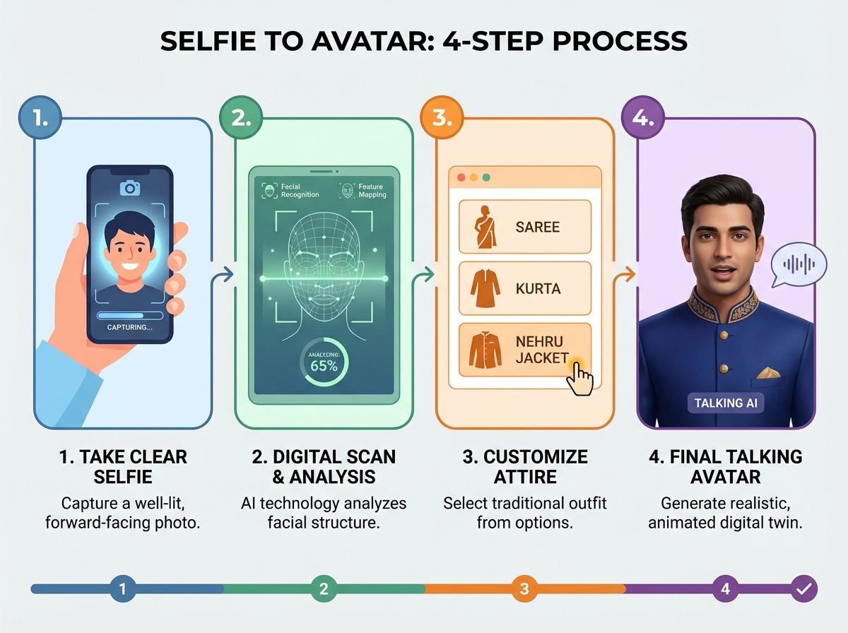 Use case overview illustrating ROI and channels for Indian AI avatar videos in 2026