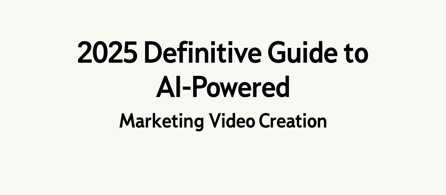 2025 Definitive Guide to AI-Powered Marketing Video Creation