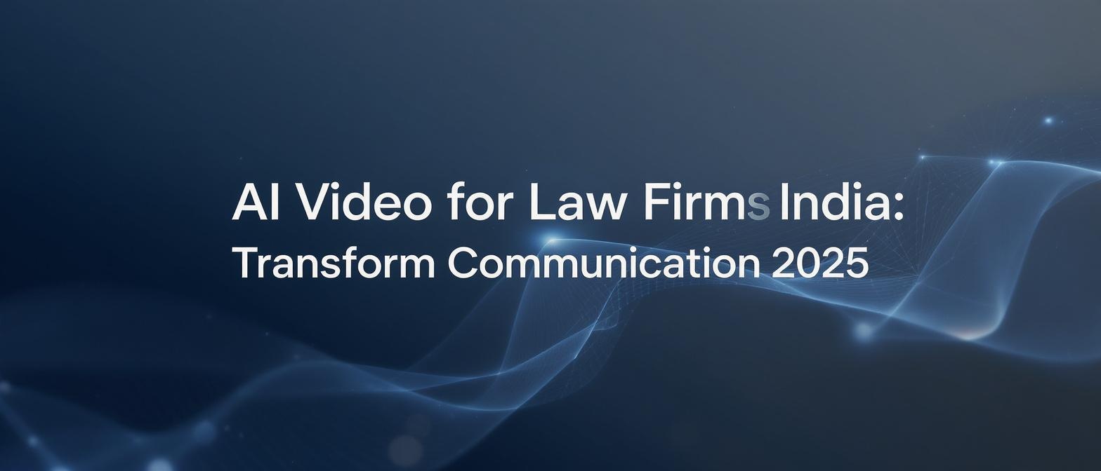 AI Video for Law Firms India: Transform Communication 2025