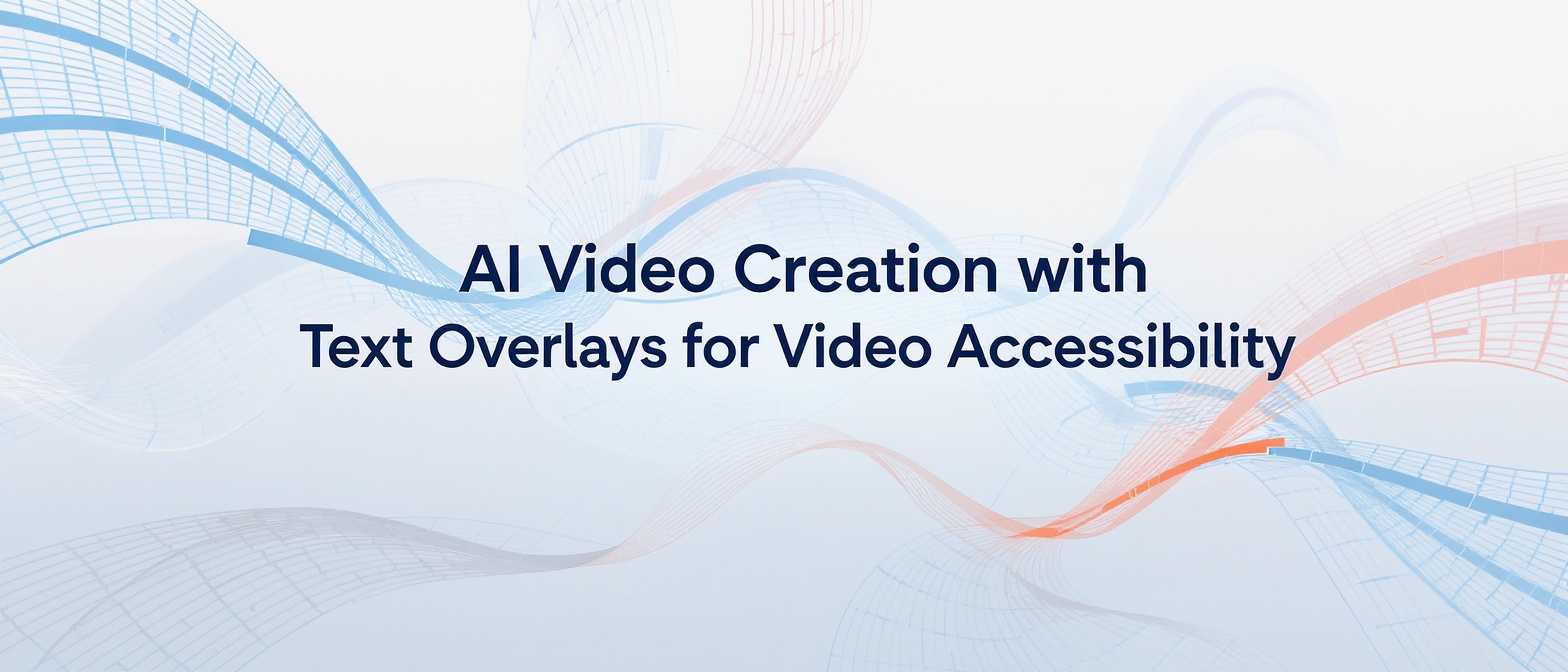 AI Video Creation with Text Overlays for Video Accessibility