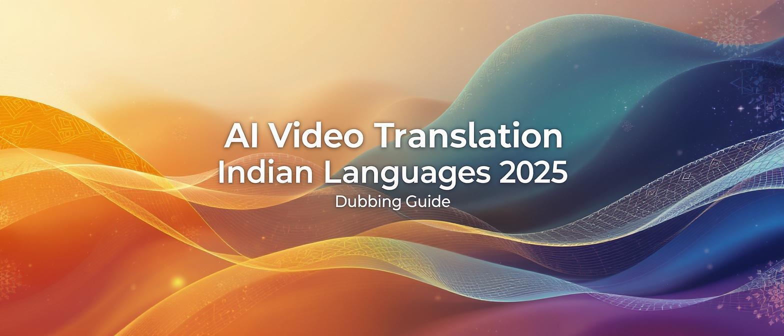 AI Video Translation Indian Languages 2025: Dubbing Guide