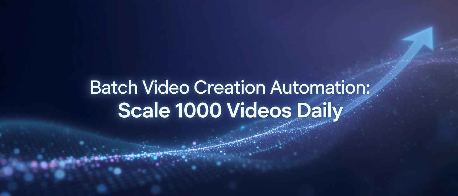 Batch Video Creation Automation: Scale 1000 Videos Daily