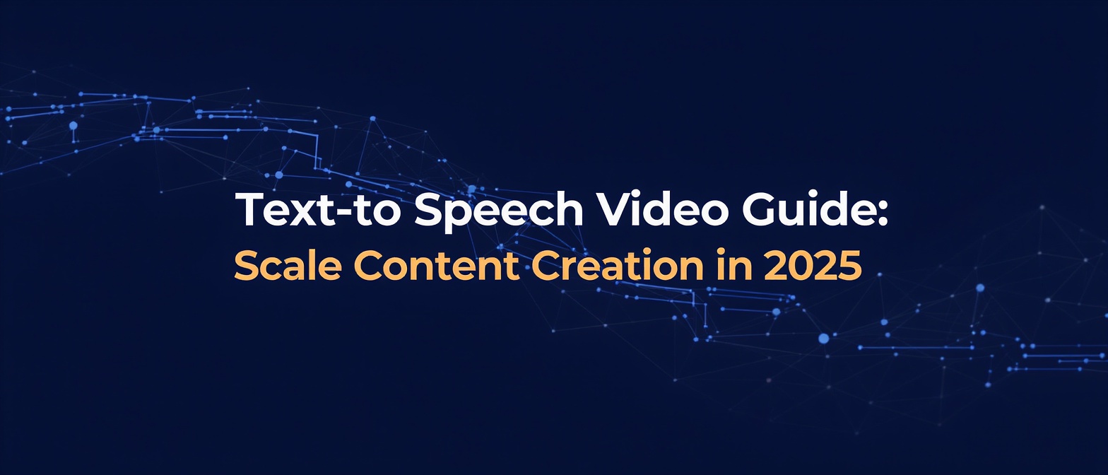 Text to Speech Video Guide: Scale Content Creation in 2025