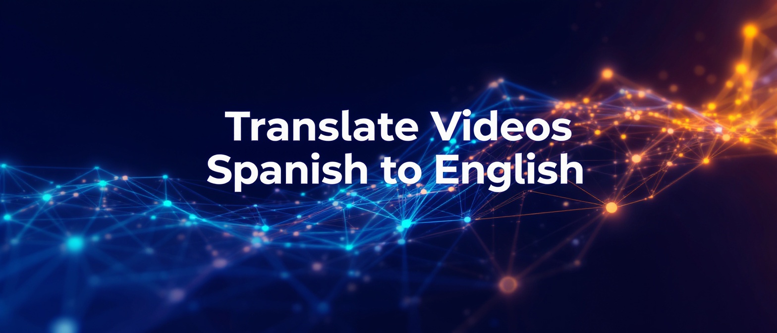 Translate Videos Spanish to English Using AI Translation