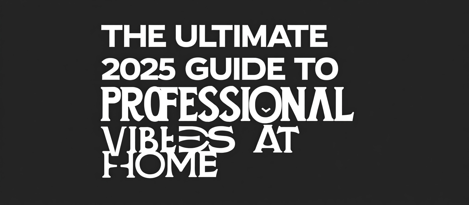 The Ultimate 2025 Guide to Professional Videos at Home