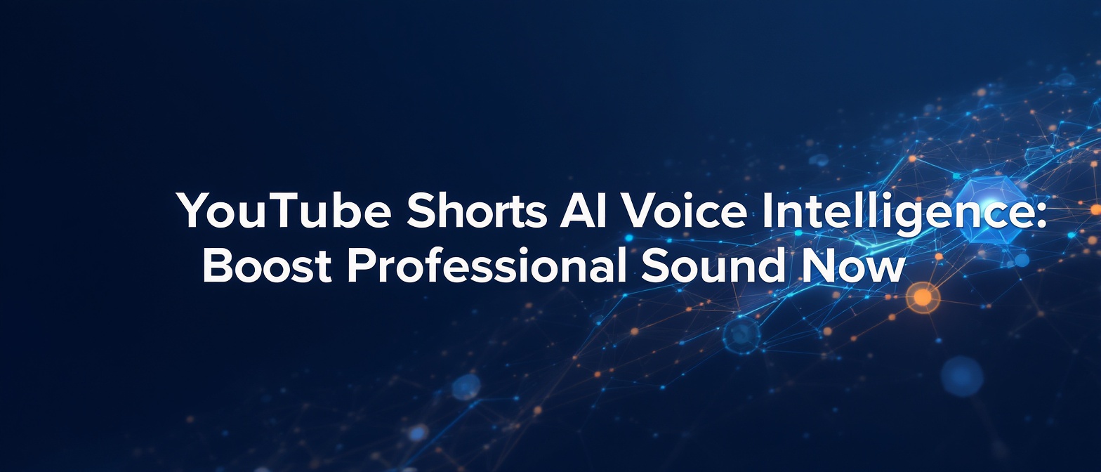 YouTube Shorts AI Voice Tech: Boost Professional Sound Now