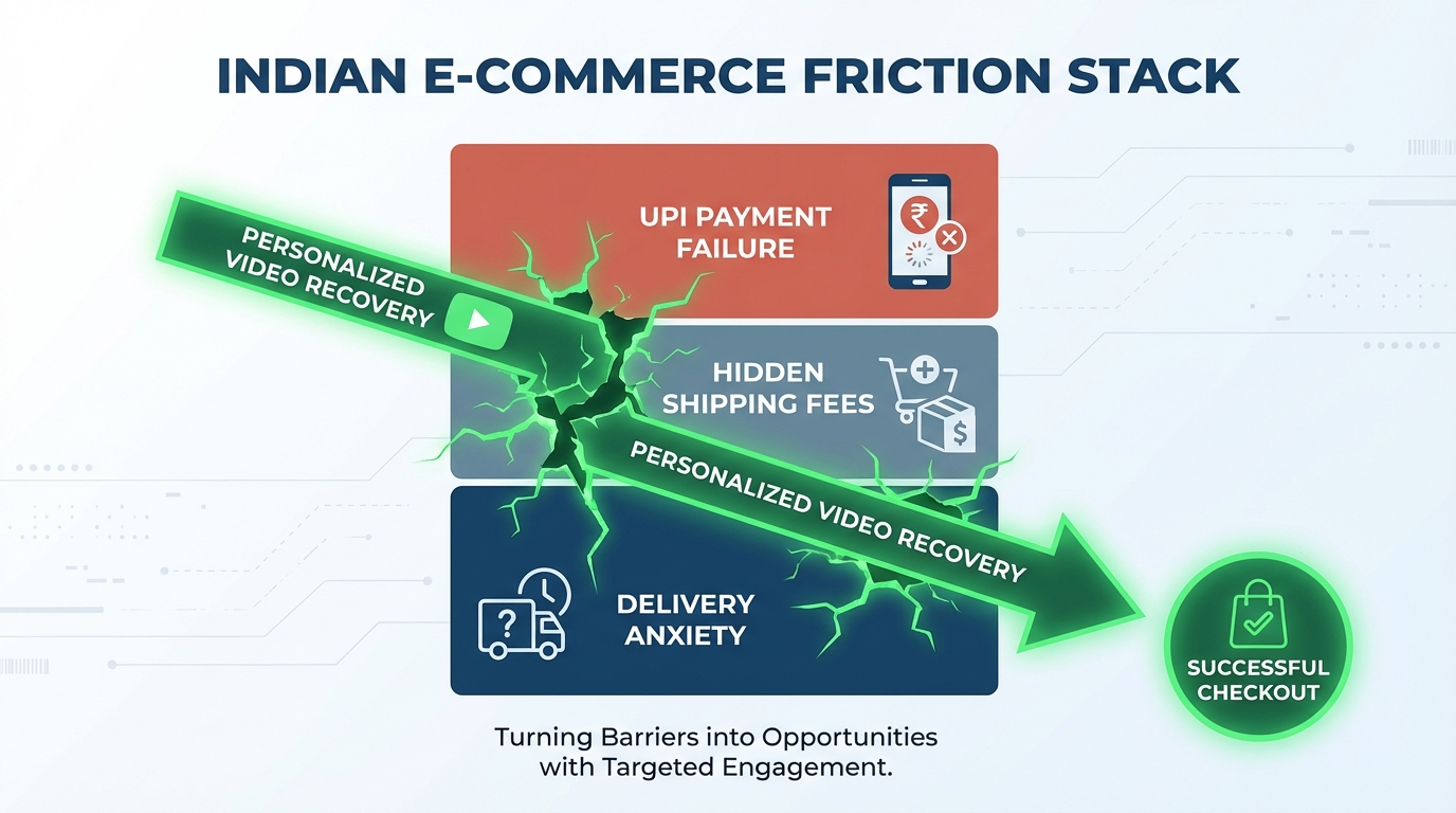 Personalized WhatsApp video reminder for cart recovery in India
