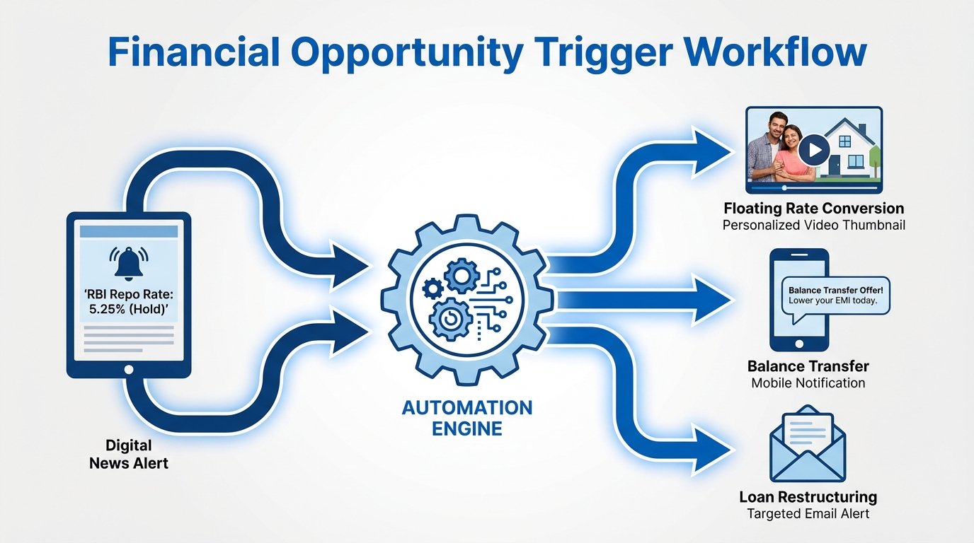 EMI reduction calculator illustration for home loan campaigns
