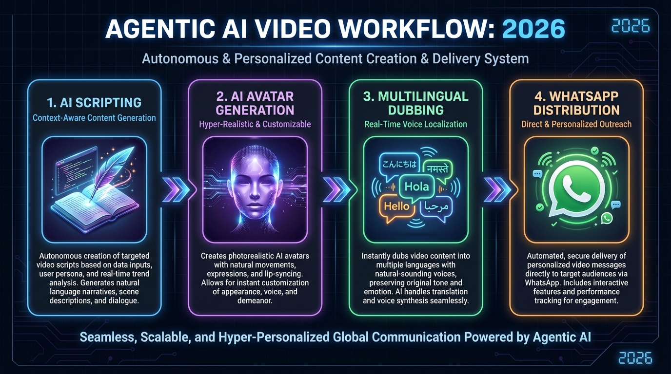 Illustration of Indian AI video tools and avatar options