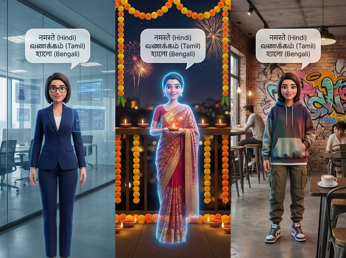 UGC-style AI avatar ad production workflow graphic