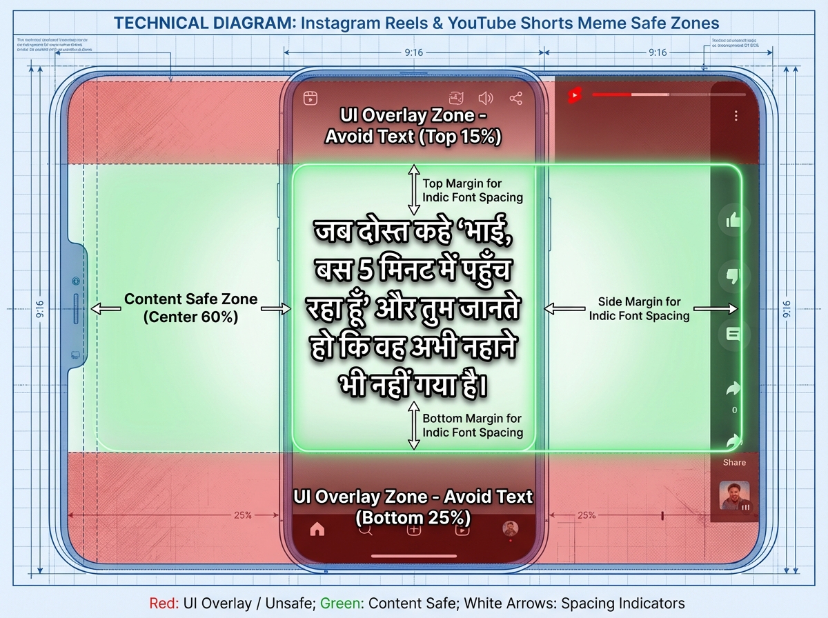 Indic font rendering best practices for meme videos