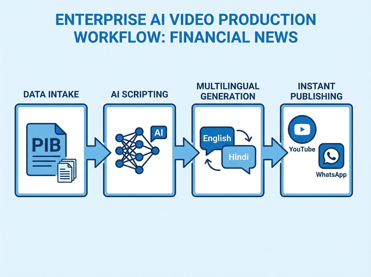 Enterprise AI video pipeline for Union Budget 2026 from intake to publish