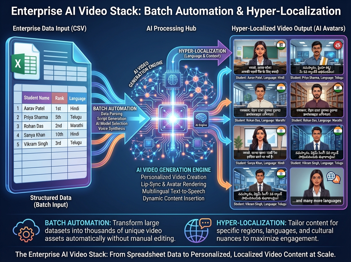 Overview of AI video templates and workflows for Indian exam results