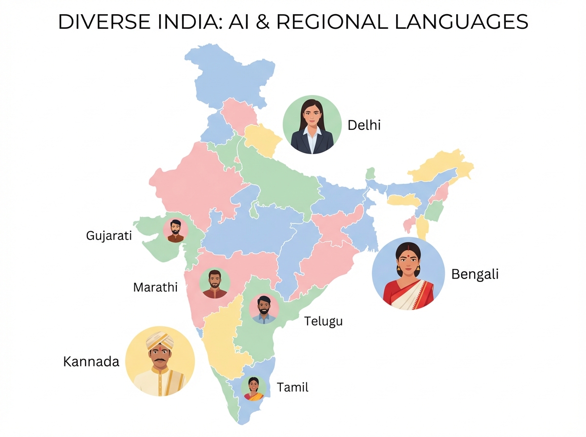 Regional performance map for Indian language AI avatars in 2026