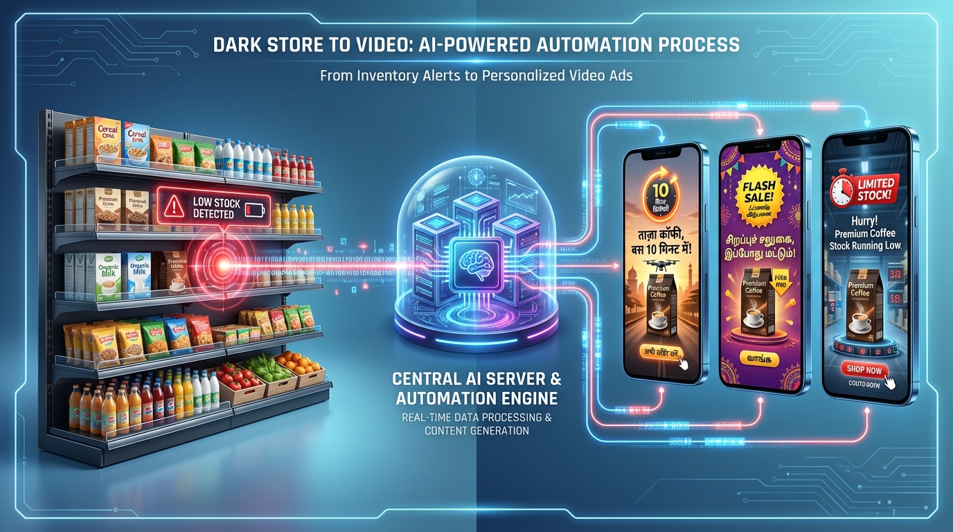 Hyperlocal quick commerce video automation workflow