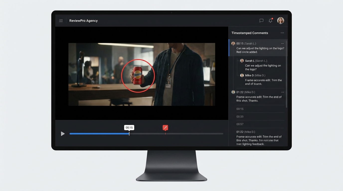 Automation workflow diagram for agency video production