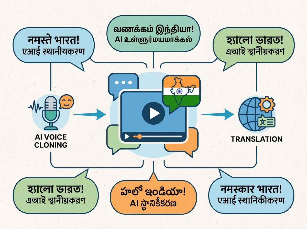 Visualization of localized ad creatives across Indian regional languages