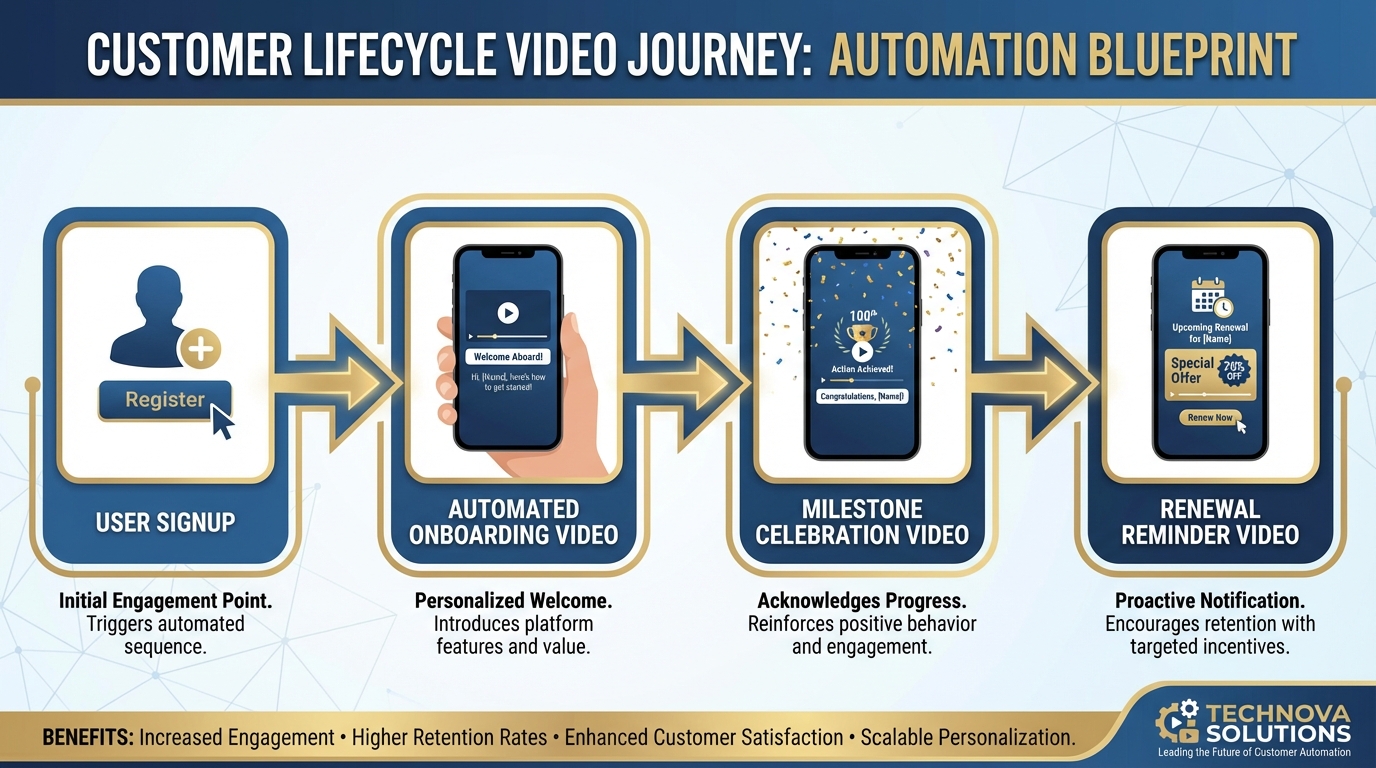 Illustration for churn prevention AI videos with health-based triggers