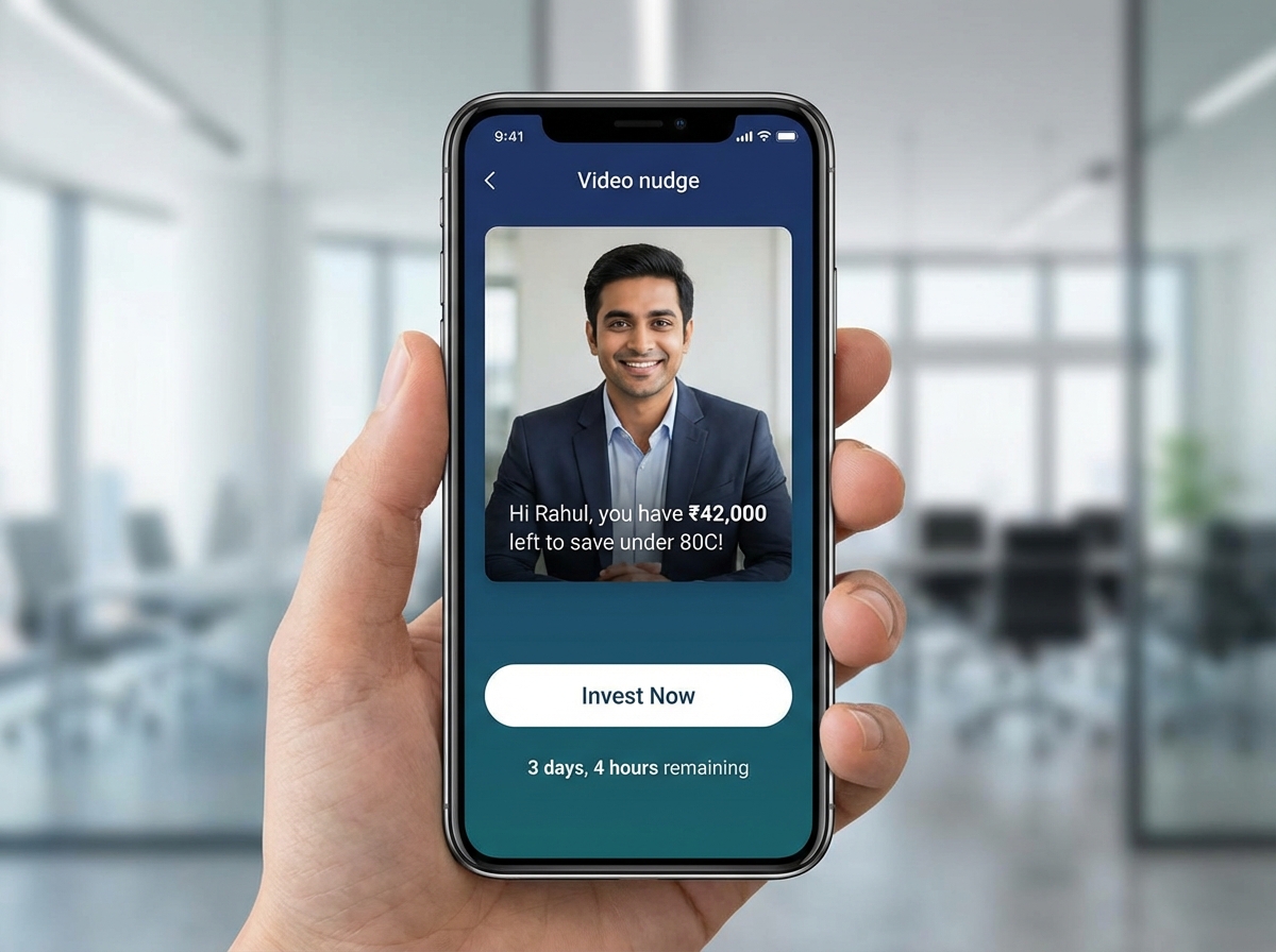 Example of a personalized 80C calculator suggesting ELSS and NPS mix