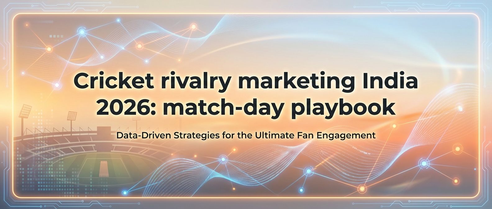 Cricket rivalry marketing India 2026: match-day playbook