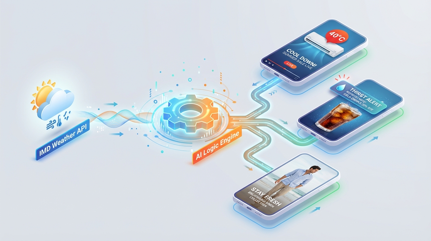 Visualization of weather-triggered summer marketing in India